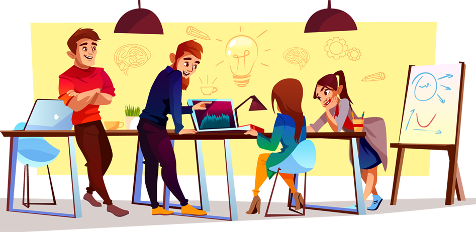A group of people sitting around a table. A group of people sitting around a table.